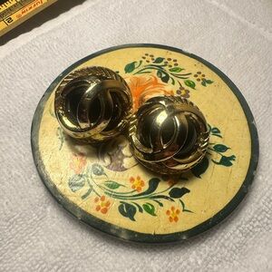 Chanel Gold Clip-On Earrings